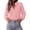 Pink, variant on PRETTYGARDEN Women's Floral Embroidered Button Down Shirts | Ladies Dressy Fall Blouses, Long Sleeves, Ruffle Neck, Elegant Boho Eyelet Tops for Work, Business & Spring Casual Outings