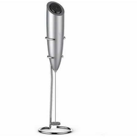 Milk Frother Handheld Battery Operated Electric Foam Maker, Drink Mixer with Stainless Steel Whisk and Stand for Cappuccino, Bulletproof Coffee, Latte