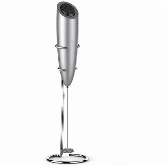 Milk Frother Handheld Battery Operated Electric Foam Maker, Drink Mixer with Stainless Steel Whisk and Stand for Cappuccino, Bulletproof Coffee, Latte
