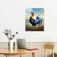 thumbnail image 3 of Nawypu  Blue And Purple Colorful Rooster Wall Art Canvas pictures Poster decor aesthetic Canvas Artwork Paintings Wall Decor Home Decorations for Living Room Dining Room Office, 3 of 5