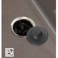 thumbnail image 2 of Tapón para fregadero de cocina Essential Values, paquete de 2 unidades, plástico negro, 2 of 5