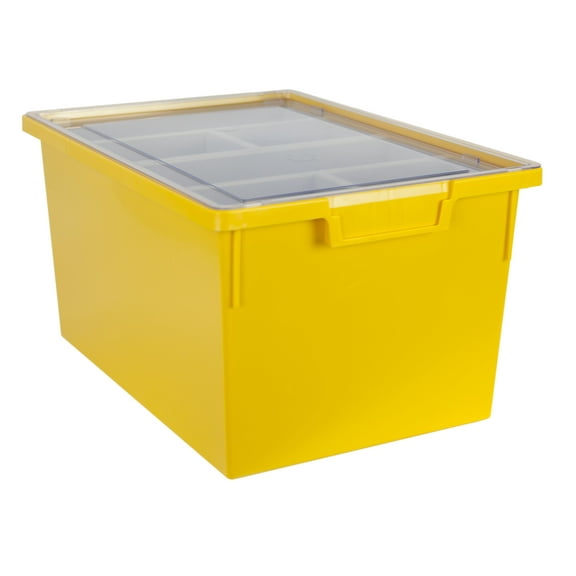 Bin/ Tote/ Tray Divider Kit - Triple Depth 9" Bin in Primary Yellow - 1 pack