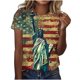 thumbnail image 1 of Tops de Ajuste Suelto para las Mujeres Sudadera Casual Impresa Manga Corta Cuello Redondo Superior, Poliéster, 1 of 8