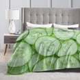 thumbnail image 4 of Food Cucumber Blanket Soft Blankets Cozy Fleece Blanket For Couch Bed Living Room Decoration 80"X60", 4 of 8