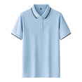 thumbnail image 2 of Klisyaur 5XL Men's Big and Tall Shirt Casual Short Sleeve Shirts for Men Solid Color Button Down Tops with Pockets, 2 of 4