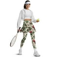 thumbnail image 4 of FUIALDOLG Christmas Cardinal Birds Athletic Skirt with Leggings for Women Tennis Golf Skorts Quick Dry Lady High Waist Yoga Pants Full Length Trousers,Size S, 4 of 7