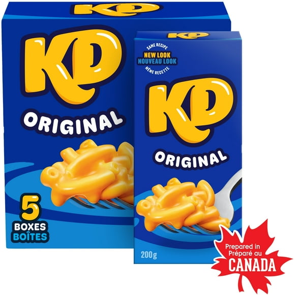 Kraft Dinner - Original - 200 G (5-Pack), Packaged Meal, Shelf-Stable, 200G