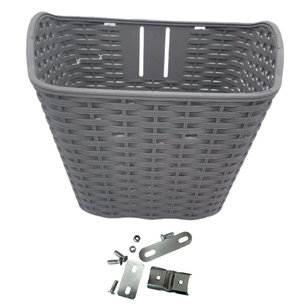 Cesta para bicicleta, cesta para manillar, cesta delantera para bicicleta, cesta colgante, para mujeres y Gris