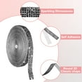 thumbnail image 3 of Uxcell Cinta de Rhinestone de Cristal, 5 Filas de 4 Yardas de Tiras de Cristal Autoadhesivas Grises, 3 of 6