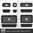thumbnail image 6 of Iweighoola 60PCS Tool Box Organizer Trays, Interlocking Drawer Storage Bins for Tool Chest, Garage, Desk, Rolling Tool Cart (Black), 6 of 7