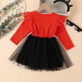 thumbnail image 6 of Weebloom Halloween Baby Girls Dresses Tutu Cat Dress Up Stage Performance Long Sleeve Party Outfit Clothes Girl Dress Red 18-24 Months, 6 of 7