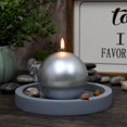 thumbnail image 4 of Zest Candle 2-Piece Ball Candles, 4-Inch, Metallic Silver, 4 of 8