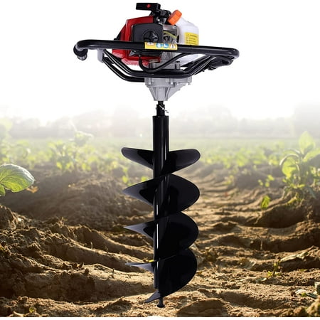 

MONIPA 12 inch Auger Bit Set V-Type 63CC 2 Stroke Motor Gas Post Hole Digger Auger Fence Tree Plant 1E48F Post Hole Digger