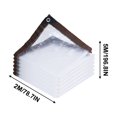 thumbnail image 2 of JWshufel Heavy Duty Transparent Tarpaulin Waterproof Windproof Plastic Rainproof Cover with Reinforced Eyelets for Greenhouse Plant Protection Home Garden Outdoor Camping Multiple Sizes Available, 2 of 4