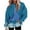 Light Blue, variant on Tetras Sweatshirt for Women,Women's Fashion Printed Pocket Long Sleeve Blouse,Casual Tops Sweatershirt,Button Hoodies