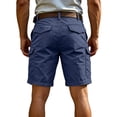 thumbnail image 4 of Nestiefly Cargo Shorts for Men Relaxed Fit Casual Comfy Work Hiking Lightweight Shorts with Pockets Travel Lounge Short Cargo Pants Z-Navy L, 4 of 8