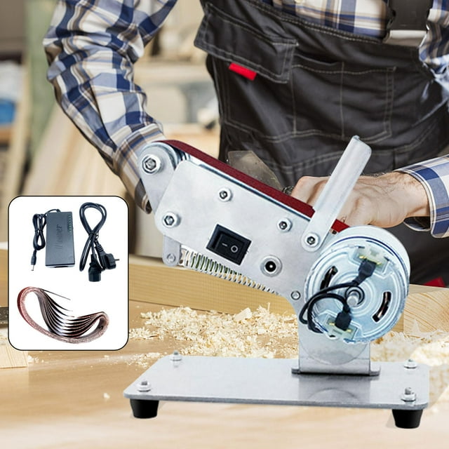 DYNWAVECA Electric Mini Belt Sander Mini Electric Sharpening for Woodworking Polishing Fit 775
