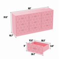 thumbnail image 6 of Towallmark 9 Drawers Dresser for Bedroom, 63'' Large Dresser for Bedroom with Power Outlet, Modern Chest of Drawers for Closet, Storage Organizer for Living Room, Hallway,Pink, 6 of 6