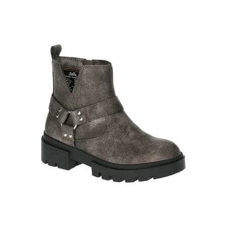 Justice Little and Big Girls Faux Leather Moto Boots