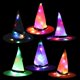 thumbnail image 2 of (negro con luz) Decoraciones de Halloween Colgantes al aire libre Decoraciones de sombrero de bruja resplandecientes iluminadas con cadena de luces de Halloween Funciona con pilas, 2 of 5