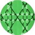 thumbnail image 1 of Ahgly Company Indoor Round Patterned Neon Green Area Rugs, 8' Round, 1 of 6