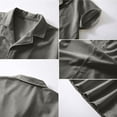 thumbnail image 4 of ZVNAΖH Men's Casual Textured Short Sleeve Shirt, Plain Button Down Cuban Collar Top for Daily & Vacation, S-3XL, 4 of 7