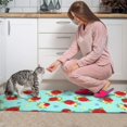 thumbnail image 3 of Pioneer Flower Floral Print Pattern Kitchen Rugs Sets Of 2, Anti Fatigue Non Slip Washable Floor Mats for Kitchen Sink Laundry, 17X30 Inch + 17X47 Inch, 3 of 6