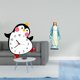 thumbnail image 2 of Reloj de pared silencioso, decorativo, de madera, con forma de pingüino, de resina, estatua religiosa, figura de María, ideal para el hogar, 2 of 8