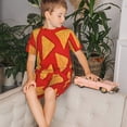 thumbnail image 4 of Fotbe Tortilla chips Pijama Estampada de 2 Piezas para Niños – Ropa de Dormir de Manga Corta Cómoda para Niños y Niñas, Camiseta y Shorts de Algodón-Small, 4 of 6