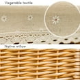 thumbnail image 4 of Cesta de picnic hecha a mano de mimbre para acampar, cesta de picnic, cesta de almacenamiento de compras con tapa y asa de madera, 4 of 9