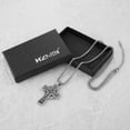 thumbnail image 4 of HZMAN Stainless Steel Celtic Cross Necklace for Men Women Vintage Viking Irish Knot Amulet Pendant Jewelry Gift, 4 of 6
