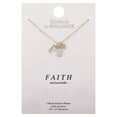 thumbnail image 2 of Believe by Brilliance Women's 14Kt Gold Flash Plated Cubic Zirconia "Faith" Charm Necklace, 18+2", 2 of 2