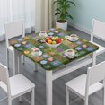 thumbnail image 3 of Pioneer Flower Floral Print Pattern Square Fitted Tablecloth with Elastic Edge,Square Table Cover,Washable Elastic Table Cover for Home Kitchen Party Decor 36"x36", 3 of 6