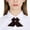 Coffee, variant on Black Bow Tie for Women Girls, Adjustable Criss Cross Bow Ties Girls Uniform Ties Crossover Bowtie for School