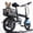 Black Rear-basket, variant on 14 Inch Folding Electric Bike, 500W Peak Motor 432Wh Hidden Anti-Theft Battery, 20MPH Speed 35 Miles Range, Adult Mini Ebike with Rear Basket for Commuting Shopping UL2849
