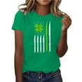 thumbnail image 2 of BiZtdJrK St.Patrick's Day Shirts for Women Irish Cute Shamrock Graphic T Shirt Funny Short Sleeve Holiday Tee Tops Green S, 2 of 3