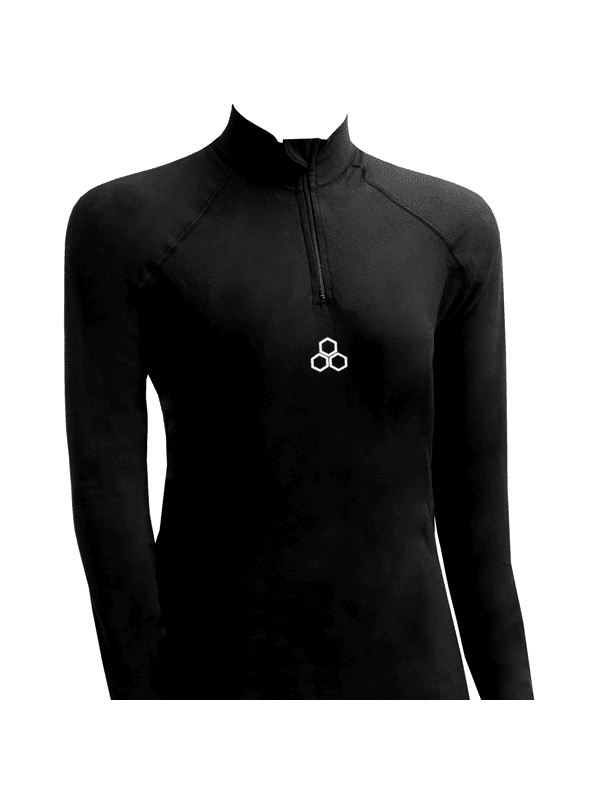 McDavid SB101Y Youth Long Sleeve Black HexPad Ski Snowboard Black-Youth Large by McDavid