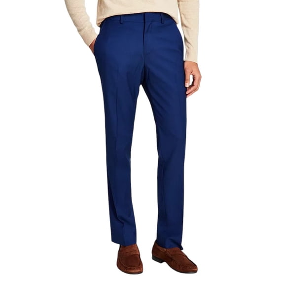 Men's Techni-Cole Suit Separate Slim-Fit Pants Color: Blue Size: 38x29