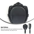 thumbnail image 2 of EeaseCA 1 Set Mini Comb and Mirror Smoothing Hair Comb Mirror Small Comb Mirror (Black), 2 of 7