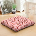 thumbnail image 4 of I Love Strawberries Pillow&nbsp;– 22x22 Inch Large Floor Cushion, Dutch Velvet, Red Berry Pattern for Meditation, Yoga & Kids Room, 4 of 7