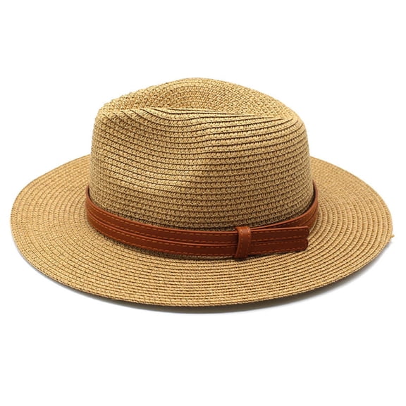 VISALY Hats Wide Brimmed Sun Hats for Women | Large Brim Sun Hats for Women Packable Sun Hats for Women Travel Flat Brim Jazz Big Floppy Sun Hats Wide Brim Hats for Womens Straw Hats for Summer