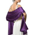 thumbnail image 4 of Bufanda de seda satinada suave adecuada para vestidos, accesorios de mujer, color blanco, 4 of 5