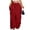 Wine #017, variant on Women's Summer High Waist Wide Leg Pants Solid Color Pleated Drawstring Waist Casual Loose Trousers with Pockets, L