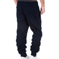 thumbnail image 2 of Pantalones de chándal para hombre Casual Joggers Color sólido Cordón Cintura elástica Deportes Fitness Pantalones deportivos con bolsillos, 2 of 2