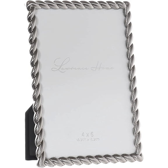 BRUSHED NICKEL ROPE 4x6 frame - 4x6
