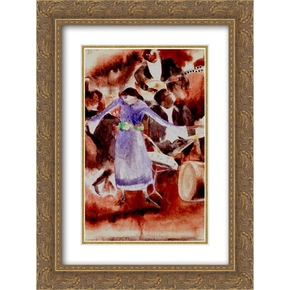 Charles Demuth 2x Matted 18x24 Gold Ornate Framed Art Print 'The Jazz Singer'