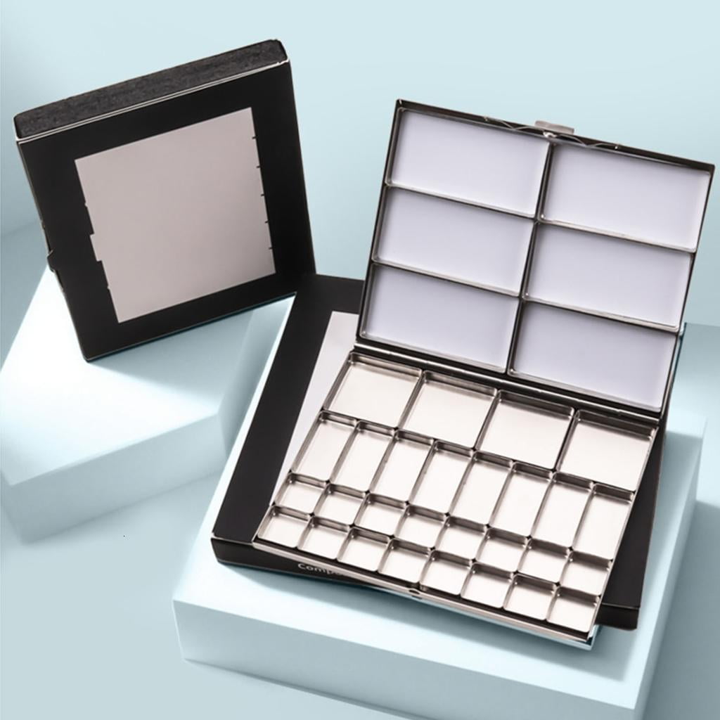 Giaone Paint Palette Empty Paint Storage Case For Art Travel Watercolor Paint Tray