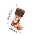 thumbnail image 3 of AuroraX Brown Stylish Embroidered Christmas Stocking Plush Stockings with Santa Reindeer Large Cute 16" Candy Bag for Family Christmas Decor, 3 of 6