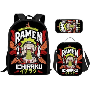 Naruto 3d Prints Anime Backpack Set Cartoon Stylish Backpack With Lunch Box For Outdoor Travel And Casual T239