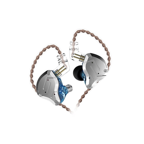 Auricular KZ ZS10 pro Tecnología híbrida a prueba de sudor Auriculares deportivos con cable Auriculares portátiles para caminar Sonido Música Manos libres Trotar Azul Tipo 1 Vogacara EL005374-03B